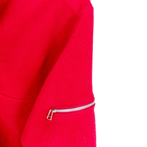 Foot Locker Vtg. Wm S Red 1/4 Zip Fleece Pullover - Picture 5 of 6